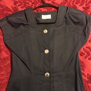 Vintage Navy Blue Dress.